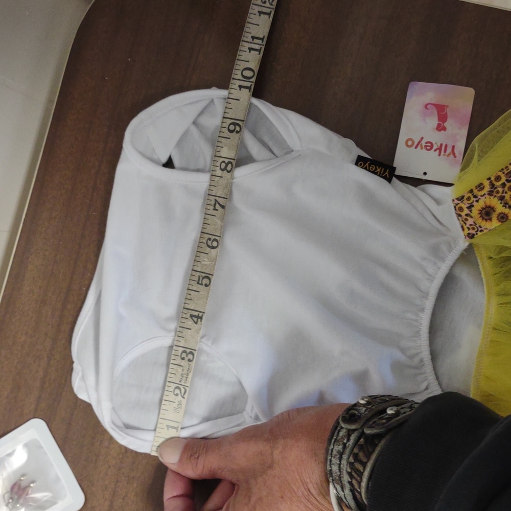 White and Yellow Dog Tutu - Picture 6 of 7